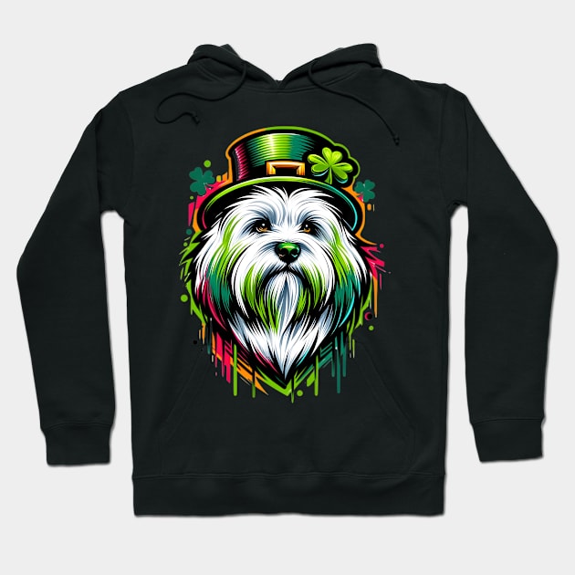 Coton de Tulear Enjoys Saint Patrick's Day Fest Hoodie by ArtRUs